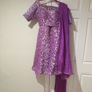 New lehenga which is adjustable to accommodate bust sizes of 32, 34, or 36.